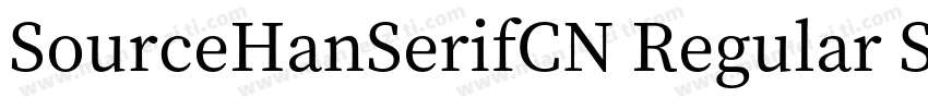 SourceHanSerifCN Regular SourceHanS字体转换